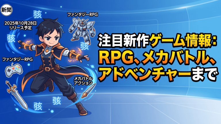 注目新作ゲーム情報：RPG、メカバトル、アドベンチャーまで