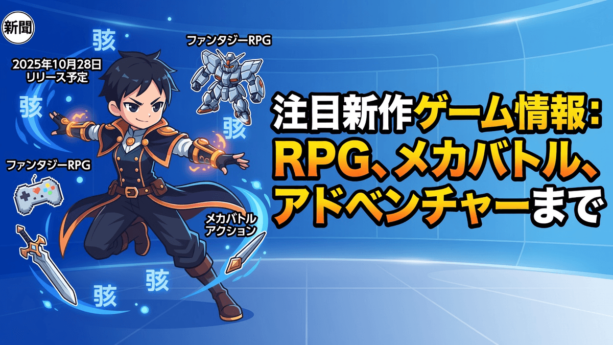 注目新作ゲーム情報：RPG、メカバトル、アドベンチャーまで