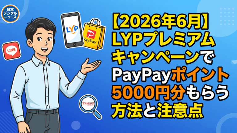 【2026年6月】LYPプレミアムキャンペーンでPayPayポイント5000円分もらう方法と注意点