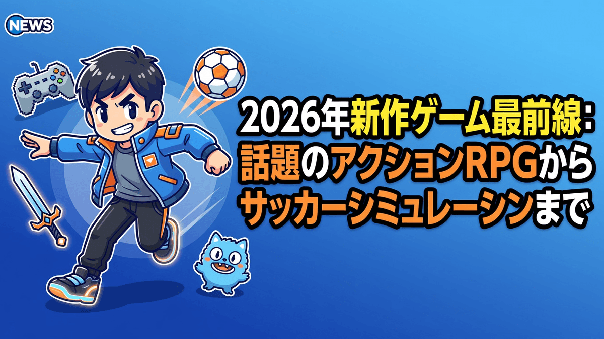 2026年新作ゲーム最前線：話題のアクションRPGからサッカーシミュレーションまで