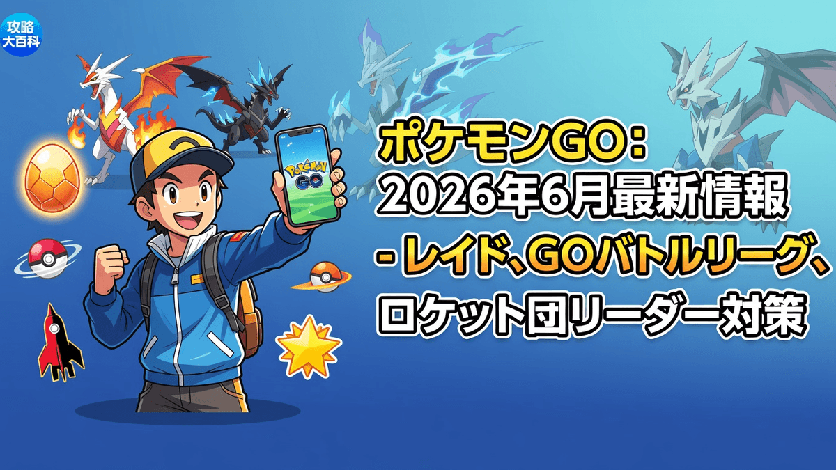 ポケモンGO：2026年6月最新情報 - レイド、GOバトルリーグ、ロケット団リーダー対策