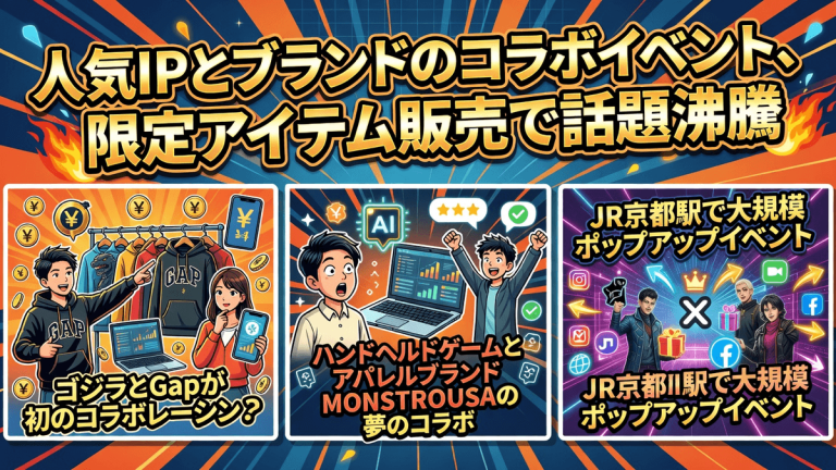 人気IPとブランドのコラボイベント、限定アイテム販売で話題沸騰