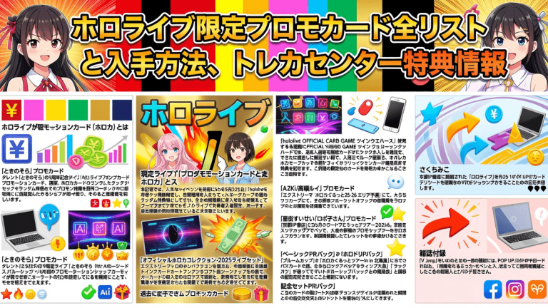 ホロライブ限定プロモカード全リストと入手方法、トレカセンター特典情報