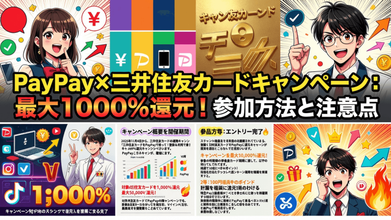 PayPay×三井住友カードキャンペーン：最大1000%還元！参加方法と注意点