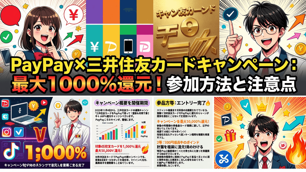 PayPay×三井住友カードキャンペーン：最大1000%還元！参加方法と注意点