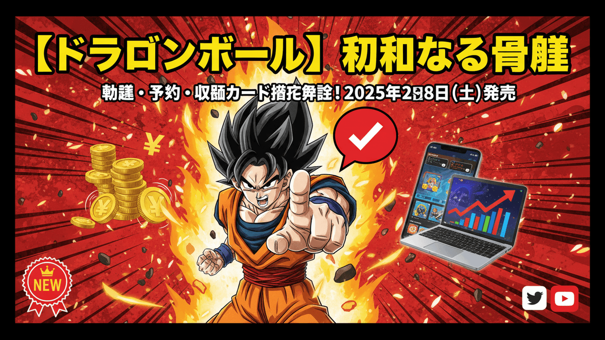 赤、黒、金のWordPress用特集画像。悟空が拳を突き出し、炎の中に日本円、ノートパソコン、ソーシャルメディアアイコンがある。