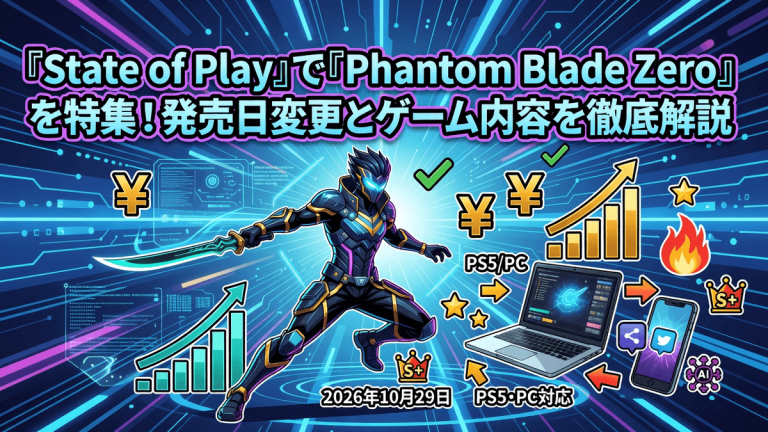 「State of Play」で『Phantom Blade Zero』を特集！発売日変更とゲーム内容を徹底解説