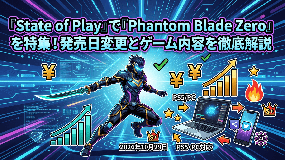 「State of Play」で『Phantom Blade Zero』を特集！発売日変更とゲーム内容を徹底解説