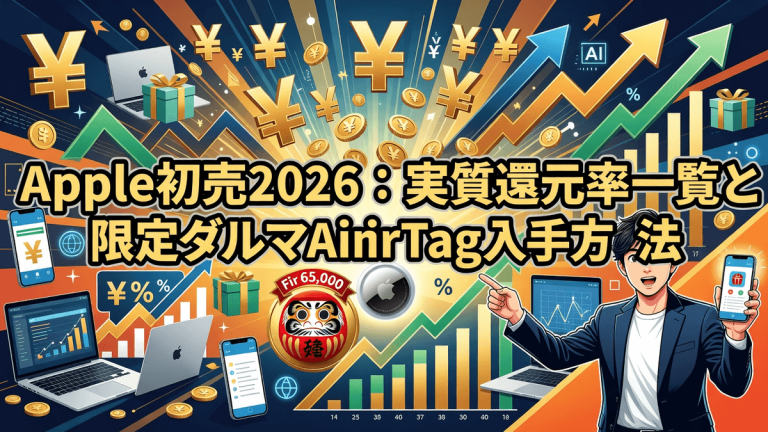 Apple初売り2026：実質還元率一覧と限定ダルマAirTag入手方法
