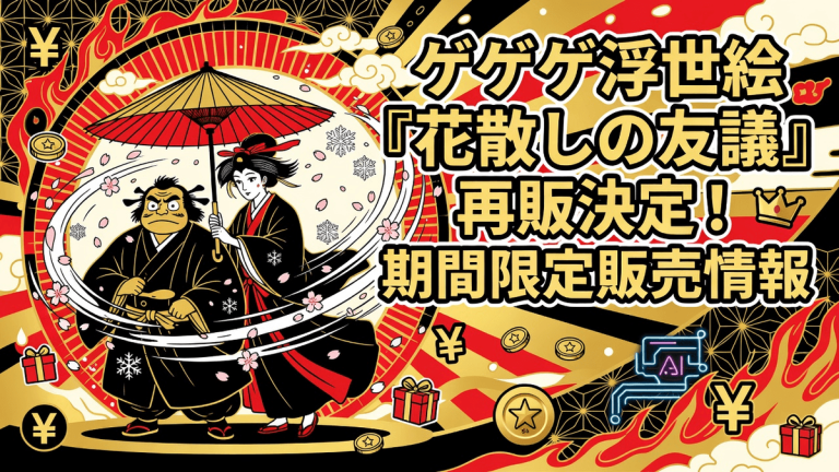 ゲゲゲ浮世絵「花散しの友誼」再販決定！期間限定販売情報
