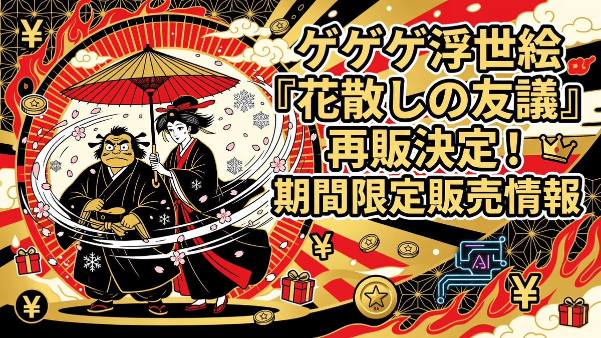 ゲゲゲ浮世絵「花散しの友誼」再販決定！期間限定販売情報