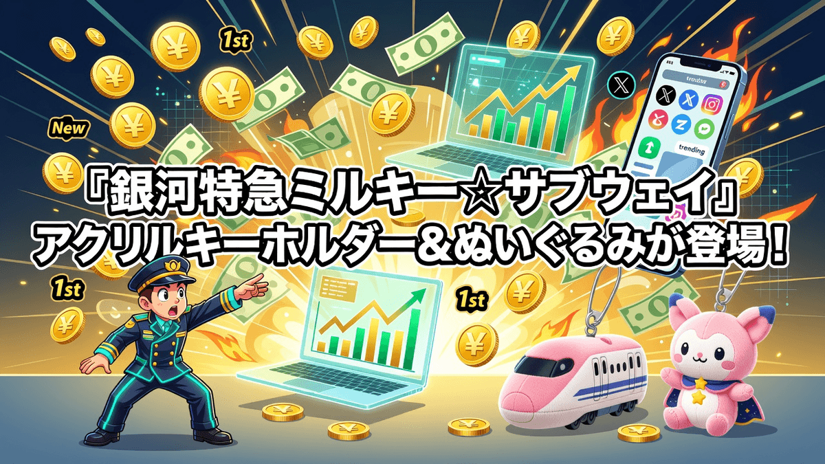 『銀河特急ミルキー☆サブウェイ』アクリルキーホルダー＆ぬいぐるみが登場！