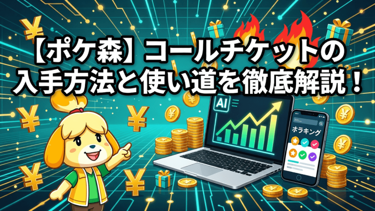 【ポケ森】コールチケットの入手方法と使い道を徹底解説！