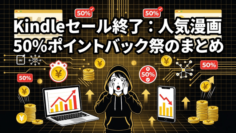 Kindleセール終了：人気漫画50%ポイントバック祭のまとめ