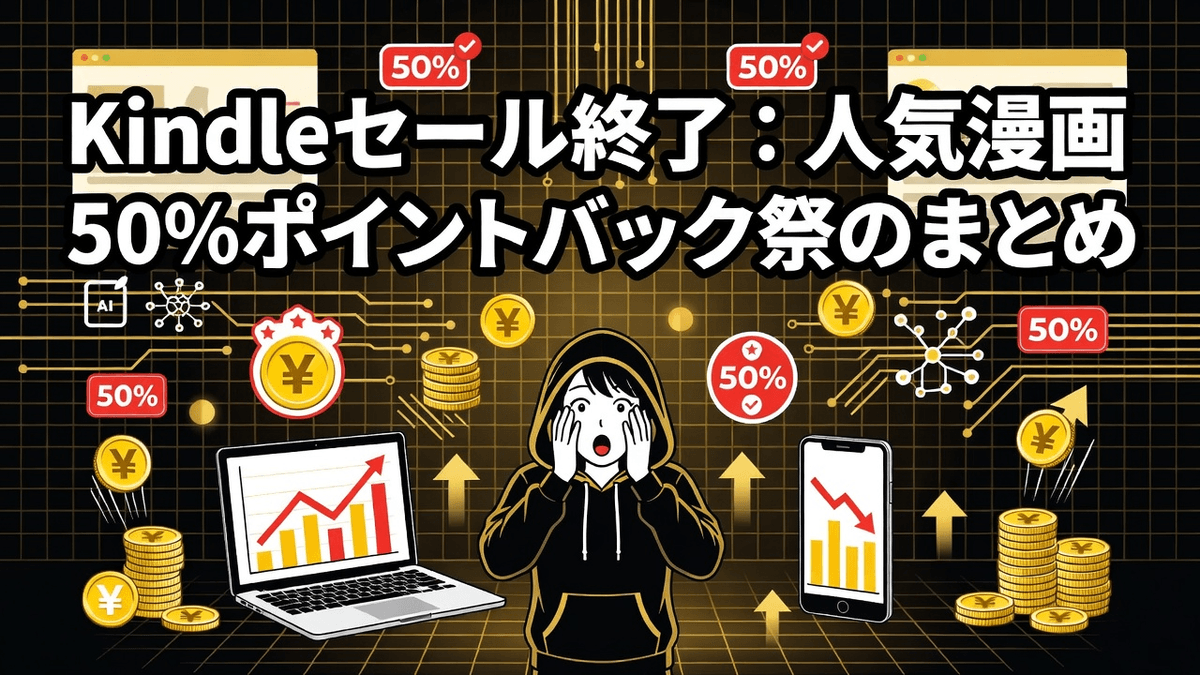 Kindleセール終了：人気漫画50%ポイントバック祭のまとめ