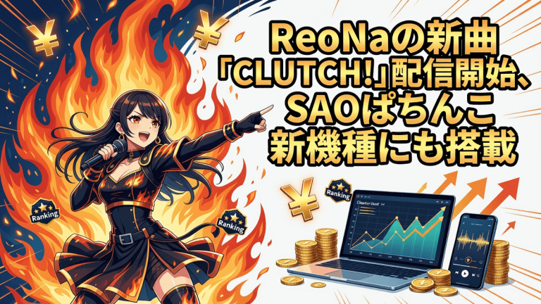 ReoNaの新曲「CLUTCH!」配信開始、SAOぱちんこ新機種にも搭載