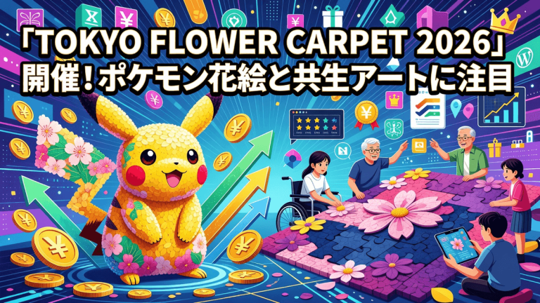 「TOKYO FLOWER CARPET 2026」開催！ポケモン花絵と共生アートに注目