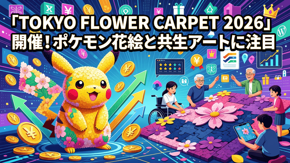「TOKYO FLOWER CARPET 2026」開催！ポケモン花絵と共生アートに注目