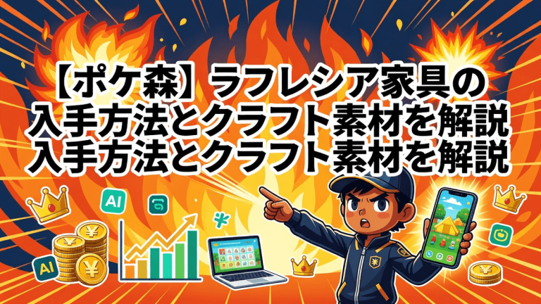 【ポケ森】ラフレシア家具の入手方法とクラフト素材を解説