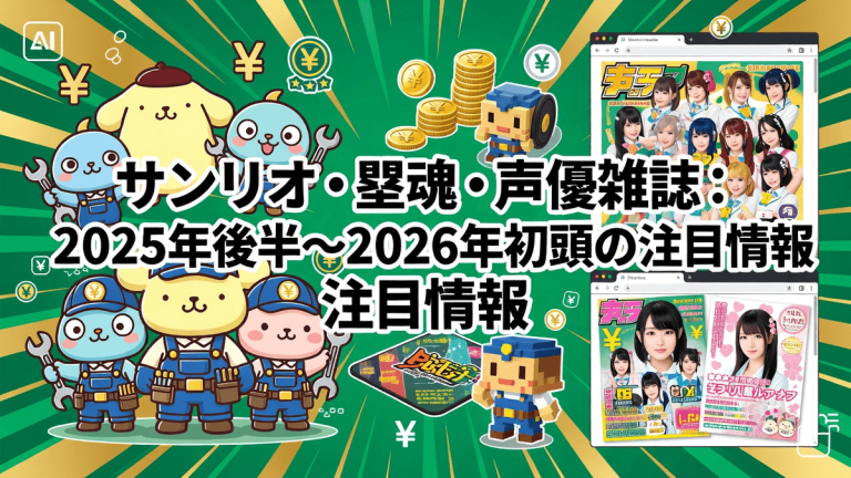 サンリオ・塊魂・声優雑誌：2025年後半～2026年初頭の注目情報