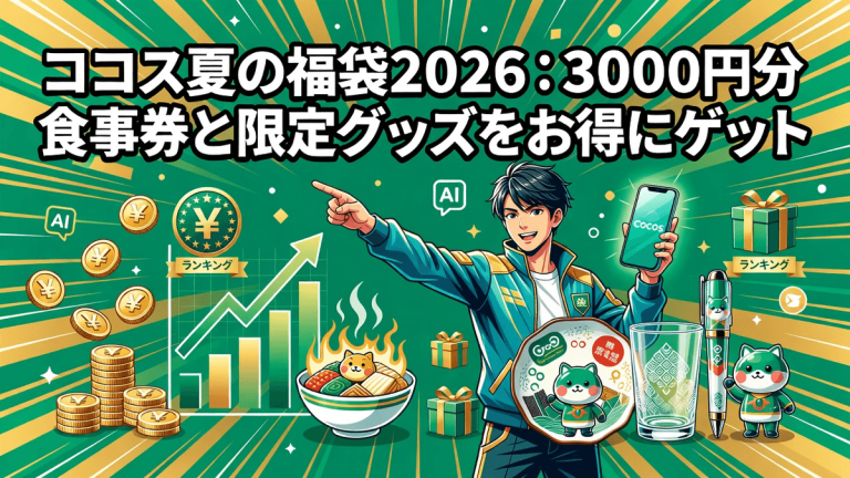ココス夏の福袋2026：3000円分食事券と限定グッズをお得にゲット