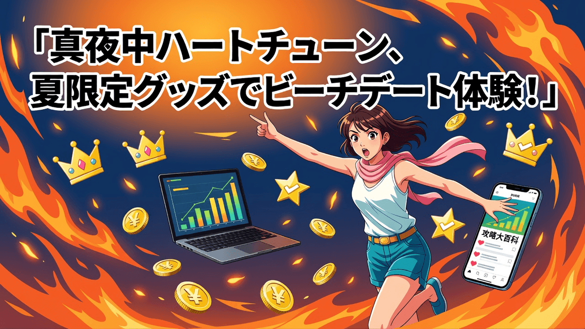 真夜中ハートチューン、夏限定グッズでビーチデート体験！