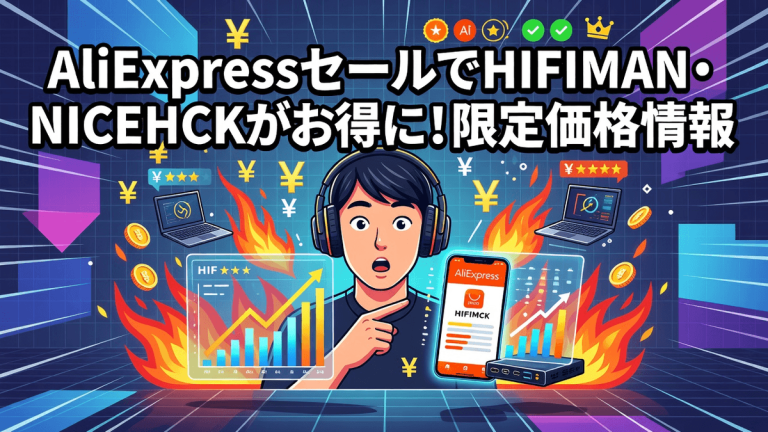 AliExpressセールでHIFIMAN・NICEHCKがお得に！限定価格情報