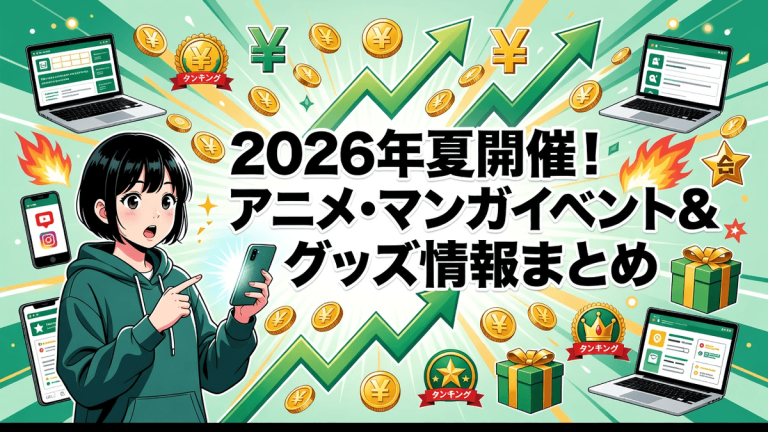 2026年夏開催！アニメ・マンガイベント＆グッズ情報まとめ