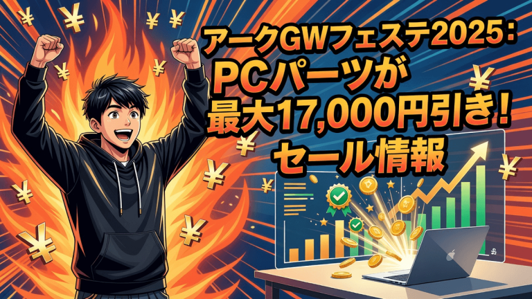 アークGWフェス2025：PCパーツが最大17,000円引き！セール情報