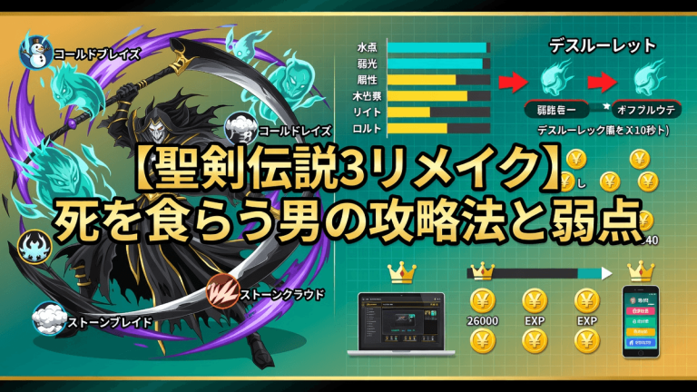 【聖剣伝説3リメイク】死を喰らう男の攻略法と弱点