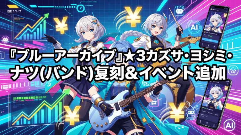 『ブルーアーカイブ』★3カズサ・ヨシミ・ナツ(バンド)復刻＆イベント追加