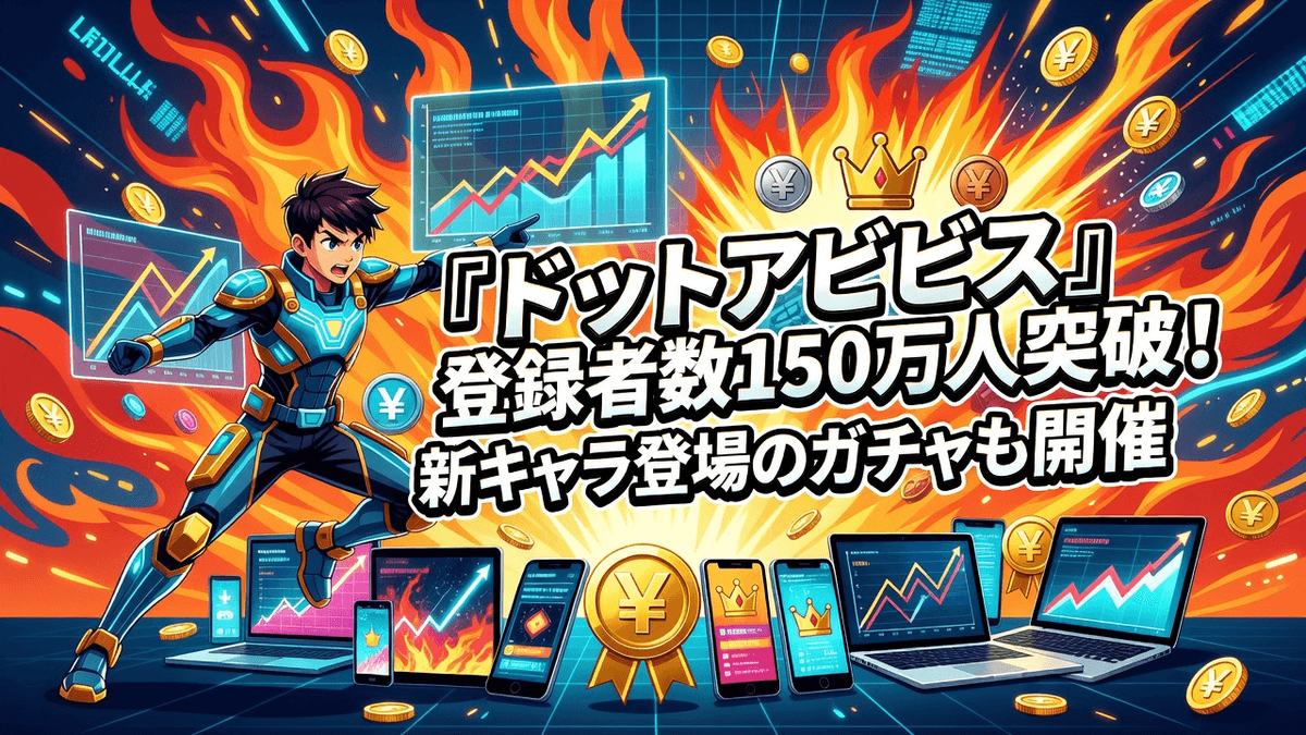 『ドットアビス』登録者数150万人突破！新キャラ登場のガチャも開催