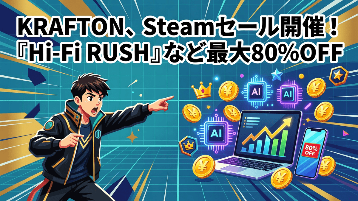 KRAFTON、Steamセール開催！『Hi-Fi RUSH』など最大80%OFF