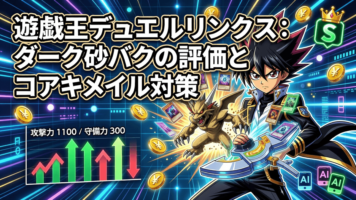 遊戯王デュエルリンクス：ダーク砂バクの評価とコアキメイル対策