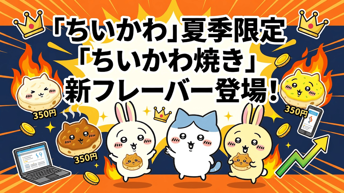 「ちいかわ」夏季限定「ちいかわ焼き」新フレーバー登場！