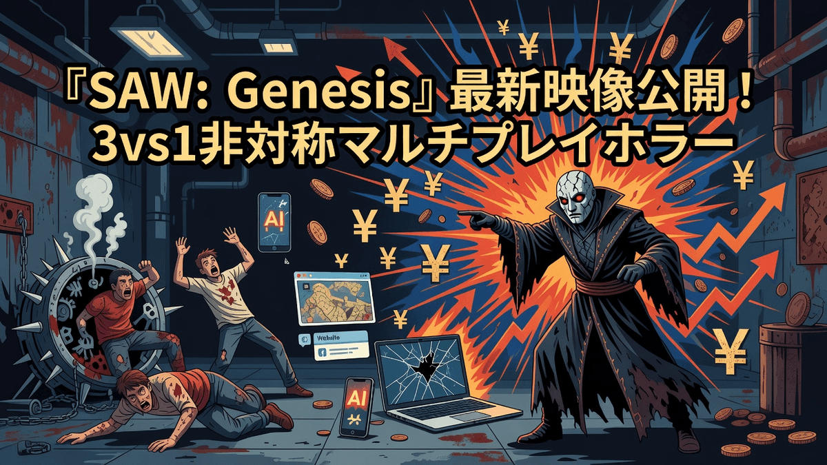 『SAW: Genesis』最新映像公開！3vs1非対称マルチプレイホラー