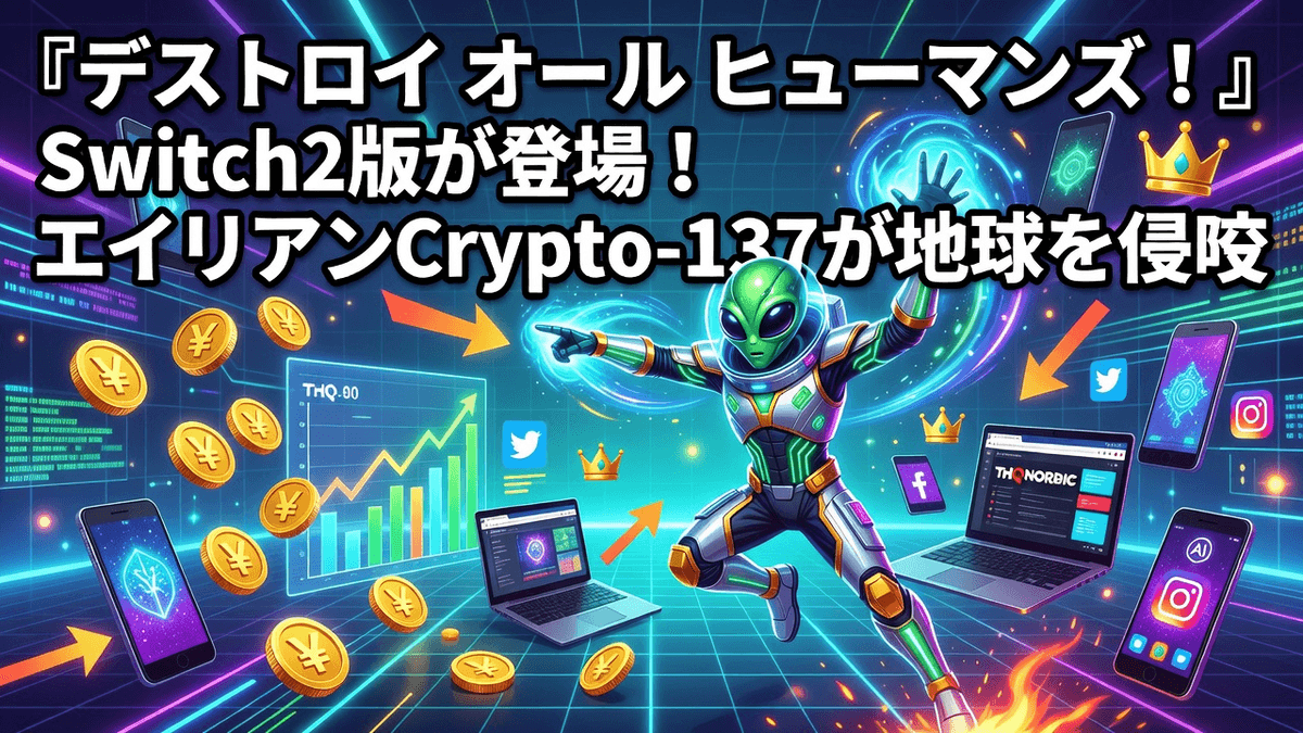 『デストロイ オール ヒューマンズ！』Switch2版が登場！エイリアンCrypto-137が地球を侵略