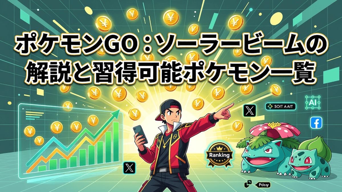 ポケモンGO：ソーラービームの解説と習得可能ポケモン一覧