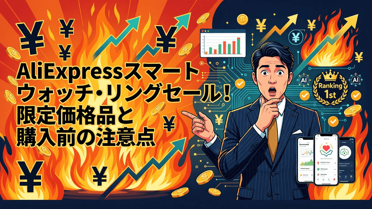 AliExpressスマートウォッチ・リングセール！限定価格品と購入前の注意点