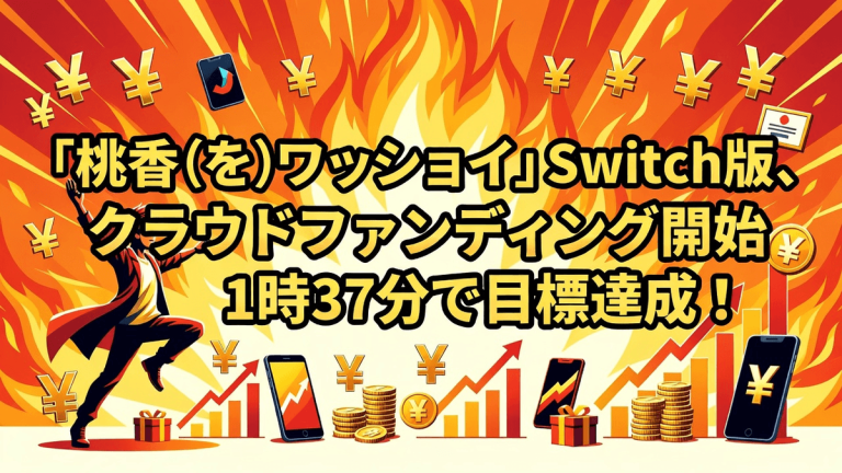 「桃香（を）ワッショイ」Switch版、クラウドファンディング開始1時間37分で目標達成！