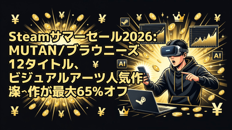 Steamサマーセール2026: MUTAN/ブラウニーズ12タイトル、ビジュアルアーツ人気作が最大65%オフ