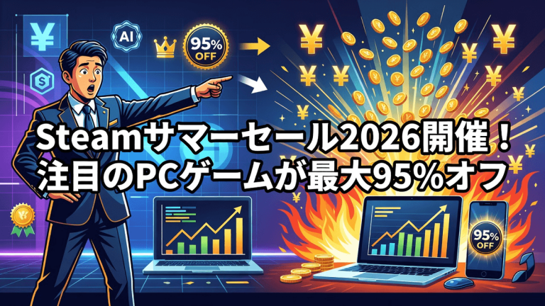Steamサマーセール2026開催！注目のPCゲームが最大95%オフ