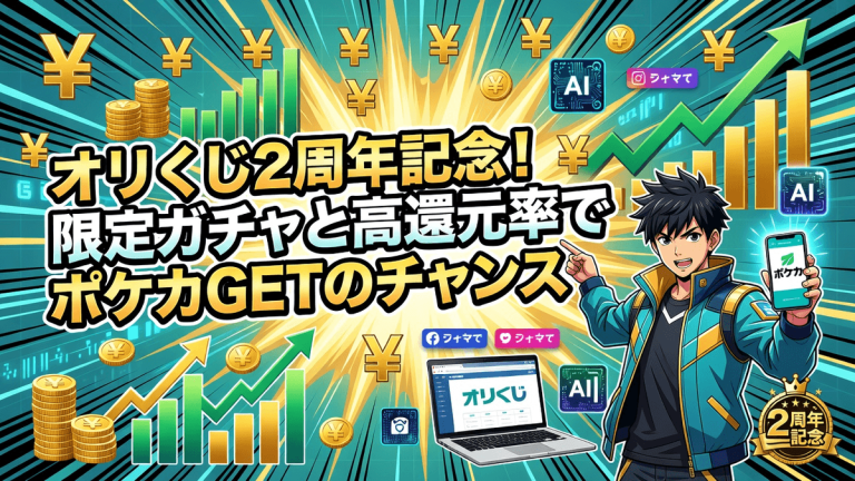 オリくじ2周年記念！限定ガチャと高還元率でポケカGETのチャンス