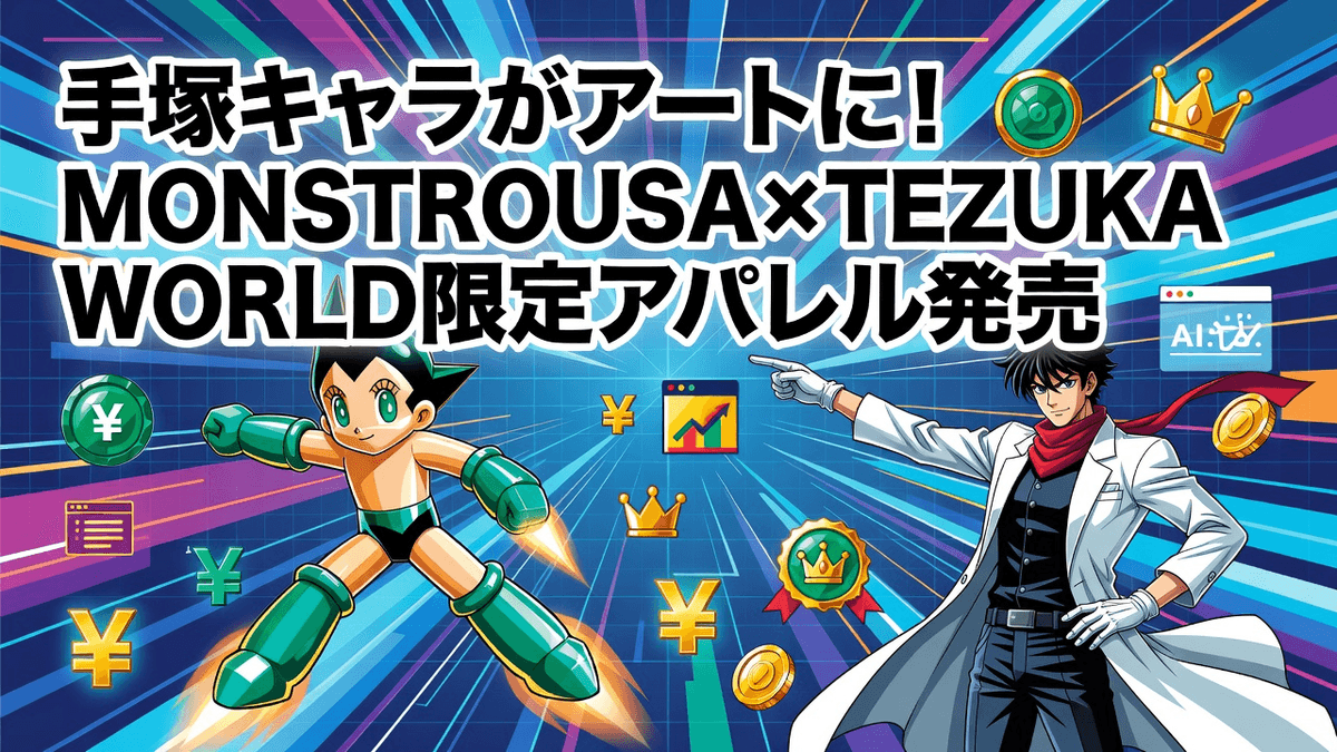 手塚キャラがアートに！MONSTROUSA×TEZUKA WORLD限定アパレル発売
