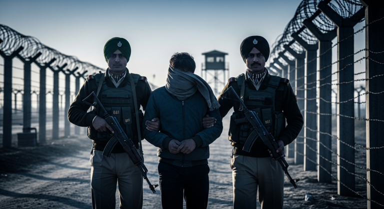 BSF Apprehends Pakistani Intruder at Punjab Border; Interrogation Underway