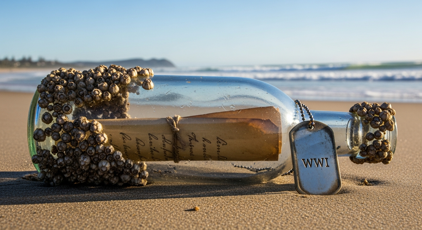 A Century-Old Message in a Bottle: WWI Soldiers' Story Surfaces in Australia