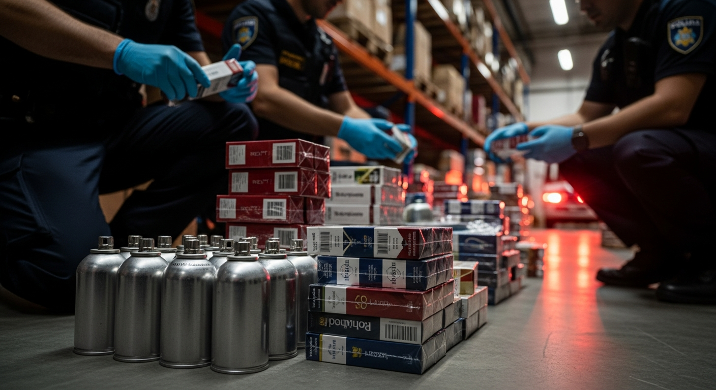 International Smuggling Ring Busted in Spain for 'Laughing Gas' & Cigarettes