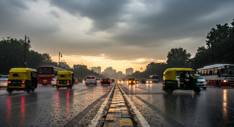 Delhi Weather Update: Rain Alters Conditions, Pollution Concerns Persist