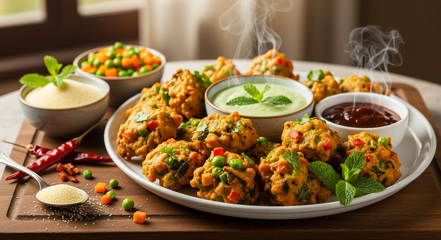 Warm Up Your Winter: Mix Veg Suji Pakoda Recipe
