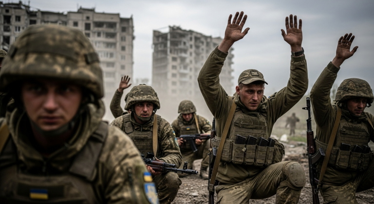 Russia: Ukrainian Soldiers Surrender in Pokrovsk Amidst Escalating Conflict